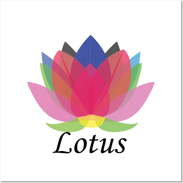 Colorful Lotus Wall Art by Gaming girly arts